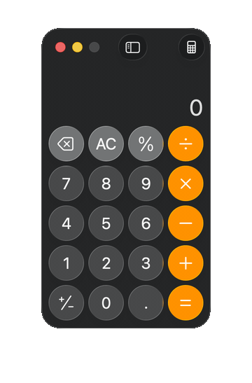 macOS Calculator being driven by xa11y: 7, +, 3, = → 10